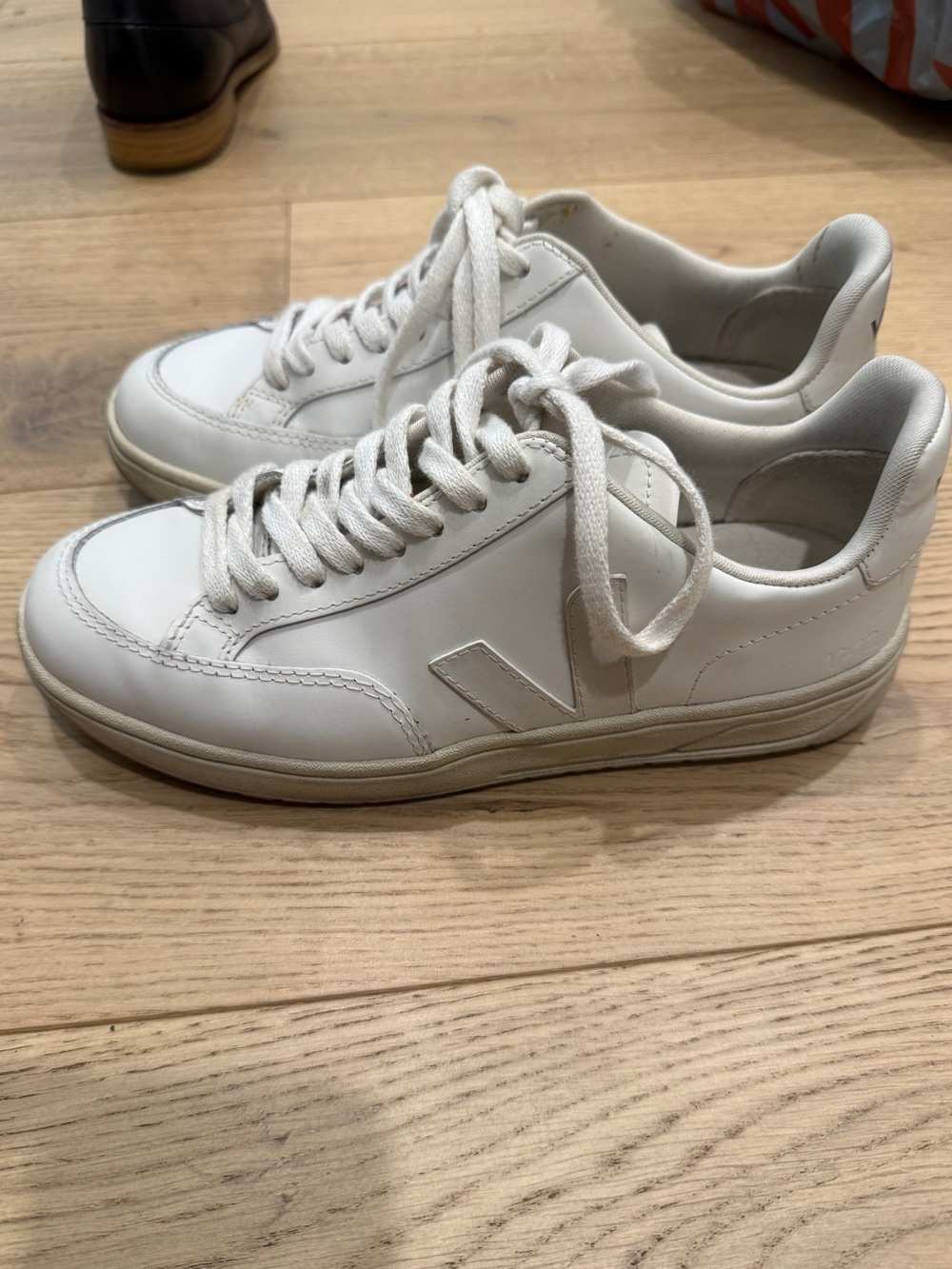 Veja Women’s White Leather V-12 Sneakers